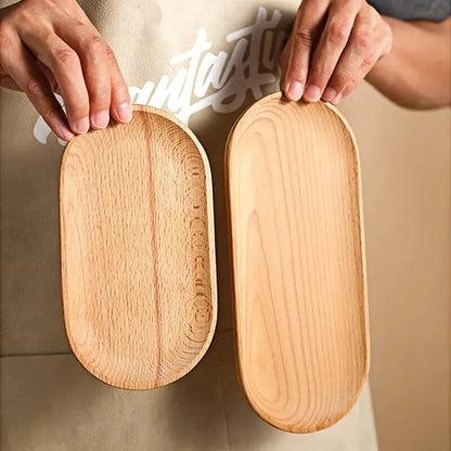 Elegant Oval Beech Wood Tray